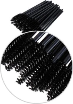 Merkloos Wimperborstel 50 Stuks Voor Wimper Extensions - Make-up - Mascara - Wimper Borsteltjes - Wenkbrauw Borsteltje - Oog Borstel - Zwart -Modecosmetica Winkel 845x1200 3