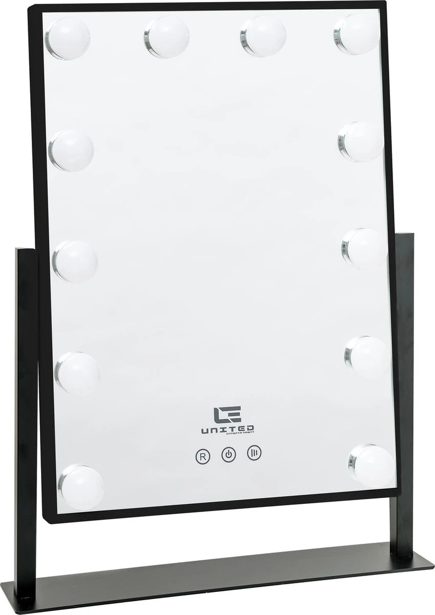 United Entertainment - Hollywood Spiegel Met 12 LEDs - 36x47,5 Cm - Zwart 3 United Entertainment - Hollywood Spiegel Met 12 LEDs - 36x47,5 Cm - Zwart