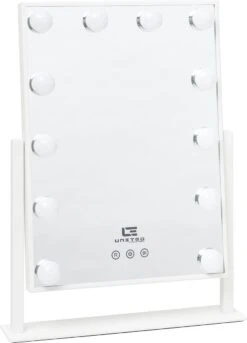 United Entertainment - Hollywood Spiegel Met 12 LEDs - 36x47,5 Cm - Wit