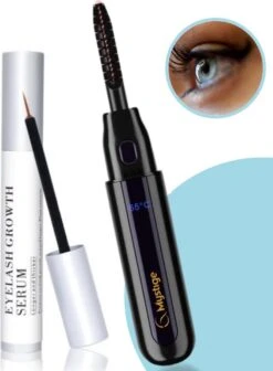3-Delige Elektrische Wimperkruller Set – Incl. Wimperserum & Wimperborstel – Wimperlifting Set – Lash Lift – Lange, Gekrulde En Volle Wimpers – Eyelash Curler