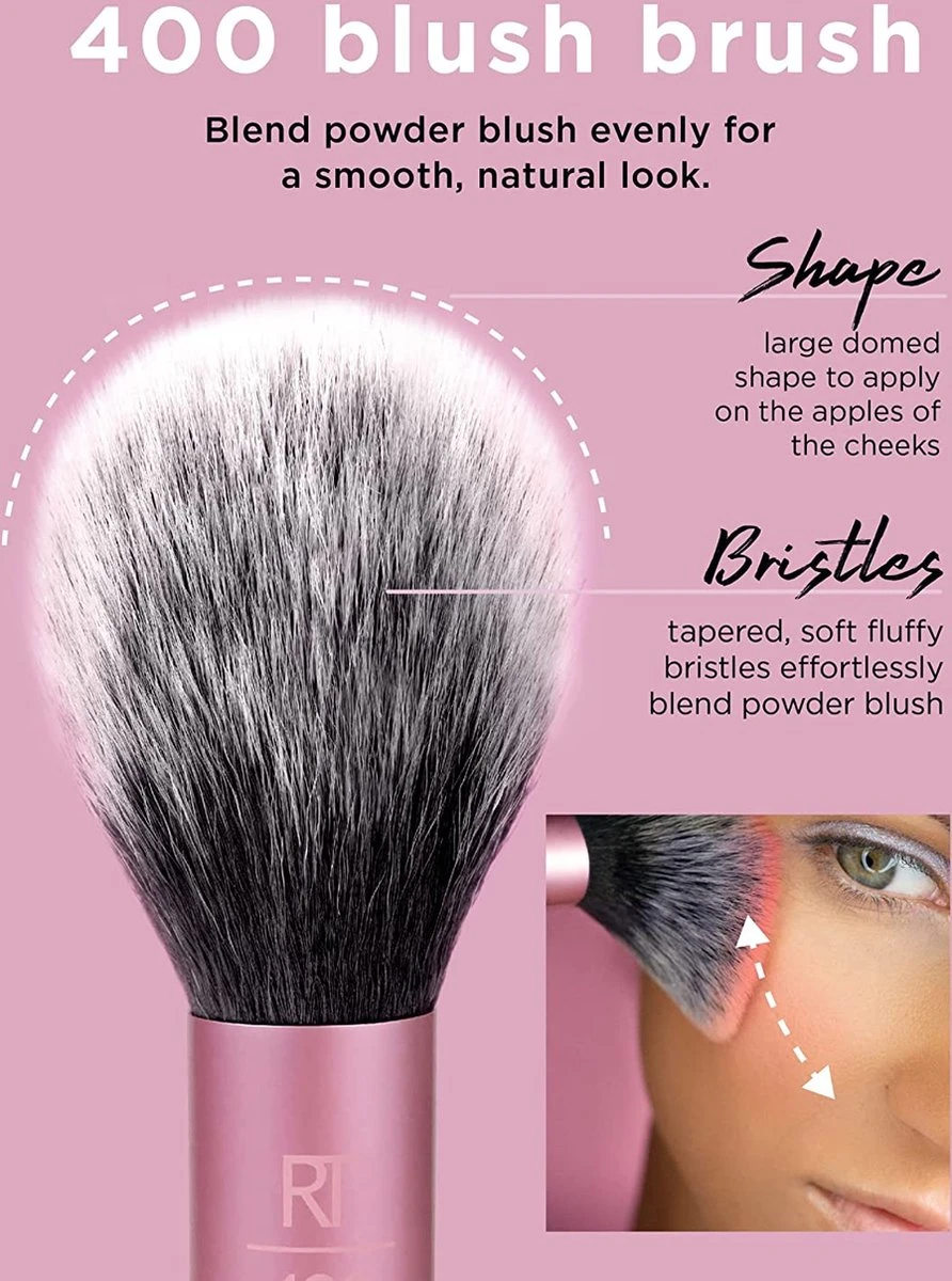 Real Techniques Blush Brush - Blush Kwast - Real Techniques 400 Kwast 7 Real Techniques Blush Brush - Blush Kwast - Real Techniques 400 Kwast - Image 5
