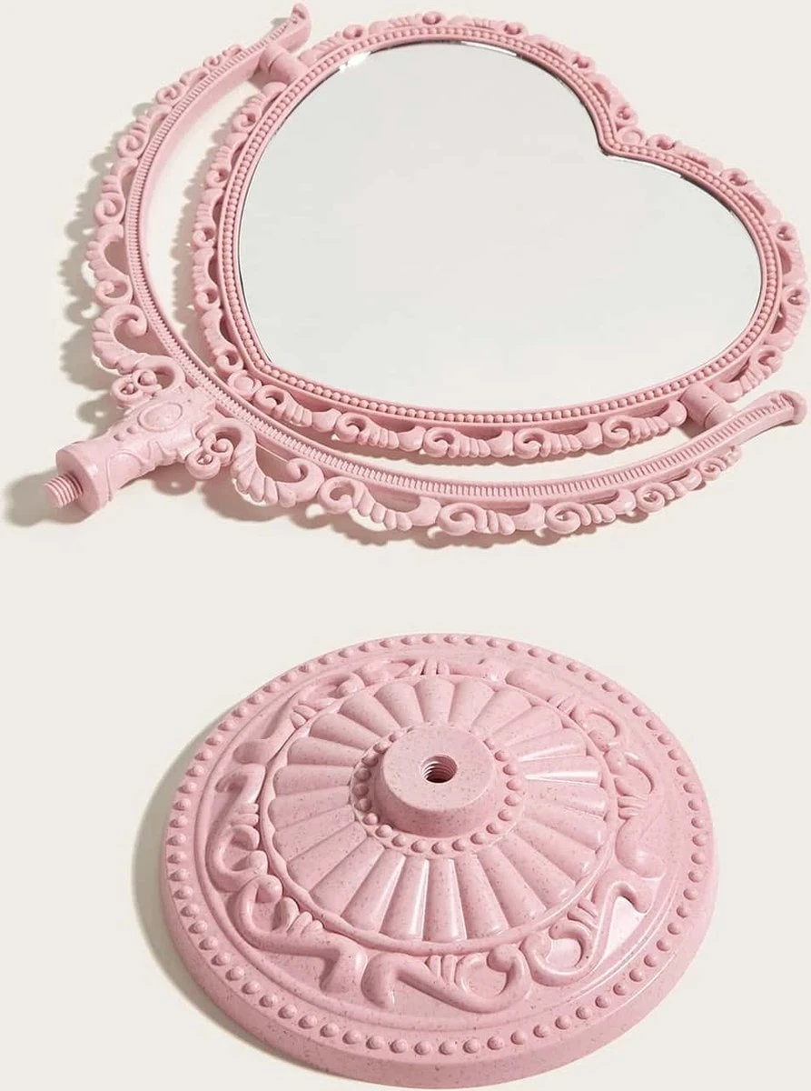 Kawaii Roze Makeup Spiegel - Hart Spiegel - Dubbelzijdig - Makeup Mirror 7 Kawaii Roze Makeup Spiegel - Hart Spiegel - Dubbelzijdig - Makeup Mirror - Image 5