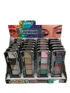 Leticia Well - Glitter Cream Make-up Palette Ogen En Lippen - 5 Tinten Roze/zilver/koper/groen/paars - Nummer 03 -Modecosmetica Winkel 900x1200 29