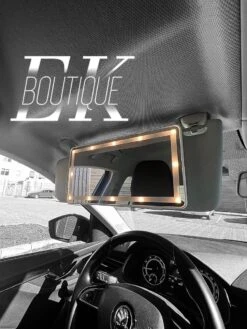 Merkloos EK Boutique 'auto Zonneklep Make-up Spiegel Met Led Verlichting' (oplaadbaar) (wit) 'make-up Spiegel Auto' 'make-up Spiegel Met Led' 'make-up Spiegel' 'make-up Spiegel Met Led' 'make-up Spiegel'