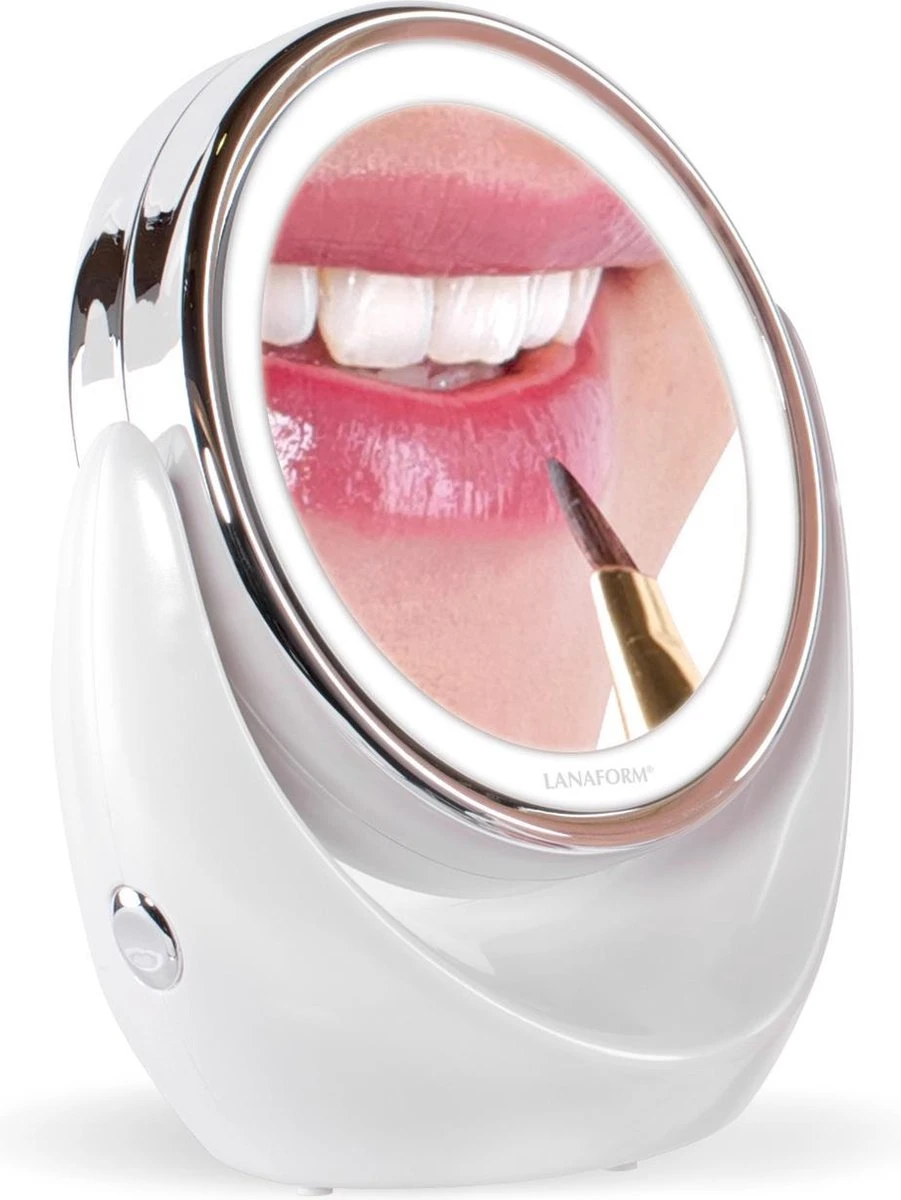 Lanaform X10 Spiegel Met Ringverlichting - Make-upspiegel - Ø11cm 3 Lanaform X10 Spiegel Met Ringverlichting - Make-upspiegel - Ø11cm