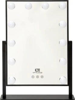 United Entertainment - Hollywood Spiegel Met 12 LEDs - 36x47,5 Cm - Zwart 18 United Entertainment - Hollywood Spiegel Met 12 LEDs - 36x47,5 Cm - Zwart -Modecosmetica Winkel 902x1200 12
