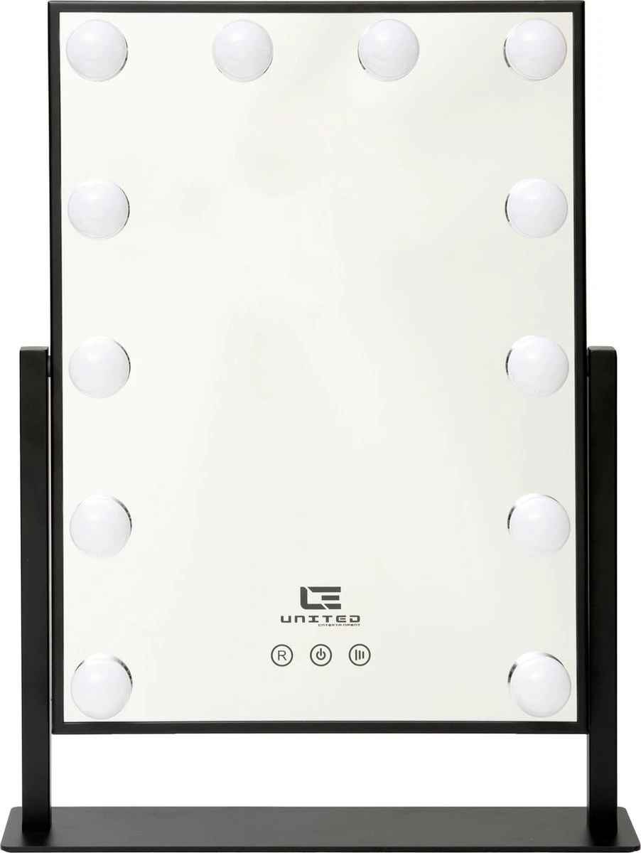 United Entertainment - Hollywood Spiegel Met 12 LEDs - 36x47,5 Cm - Zwart 9 United Entertainment - Hollywood Spiegel Met 12 LEDs - 36x47,5 Cm - Zwart - Image 7