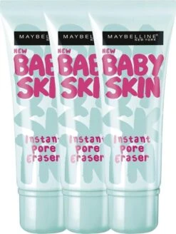 Maybelline Babyskin Pore Eraser Primer - Transparant - 3 Stuks - Voordeelverpakking -Modecosmetica Winkel 905x1200