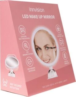 Innovision Make Up Spiegel Met Verlichting En Zuignap - 360° Verstelbaar - 10x Vergroot -Modecosmetica Winkel 946x1200 3