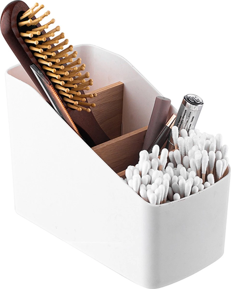 Altom Design Badkamer Orginazer 4-vaks - Gemaakt Van Ecologisch Bamboe - 9 X 18 X 13 Cm - Wit Bruin - Natura Line - Bamboo - Make-up Opbergbox 6 Altom Design Badkamer Orginazer 4-vaks - Gemaakt Van Ecologisch Bamboe - 9 X 18 X 13 Cm - Wit Bruin - Natura Line - Bamboo - Make-up Opbergbox - Image 4