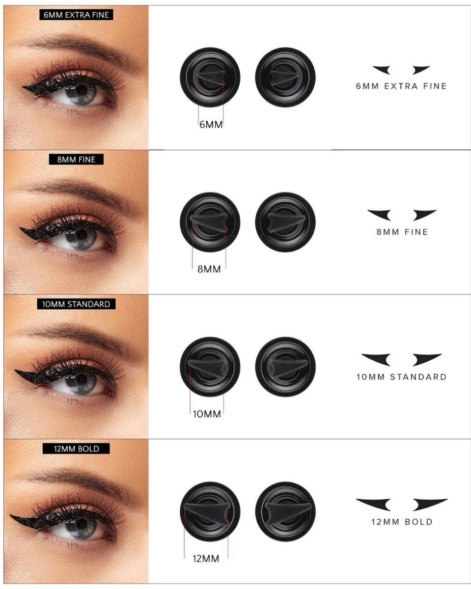 MARBL. Cosmetics - Easy Wing - Eyeliner Stempel - 8mm - Waterproof - Vlekproof - Vegan - Dierproefvrij 12 MARBL. Cosmetics - Easy Wing - Eyeliner Stempel - 8mm - Waterproof - Vlekproof - Vegan - Dierproefvrij - Image 10