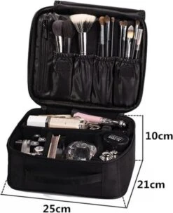 Make-up Koffer - Cosmetica Koffer - Visagie Opbergtas - Beauty Organizer Met Verstelbare Vakken - Roze -Modecosmetica Winkel 975x1200 4