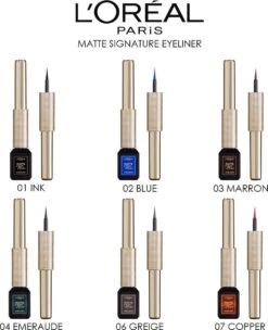 L’Oréal Paris Matte Signature Eyeliner Van Superliner – Matte Liquid Eyeliner – Waterproof - 04 Emeraude – Groen -Modecosmetica Winkel 976x1200 2