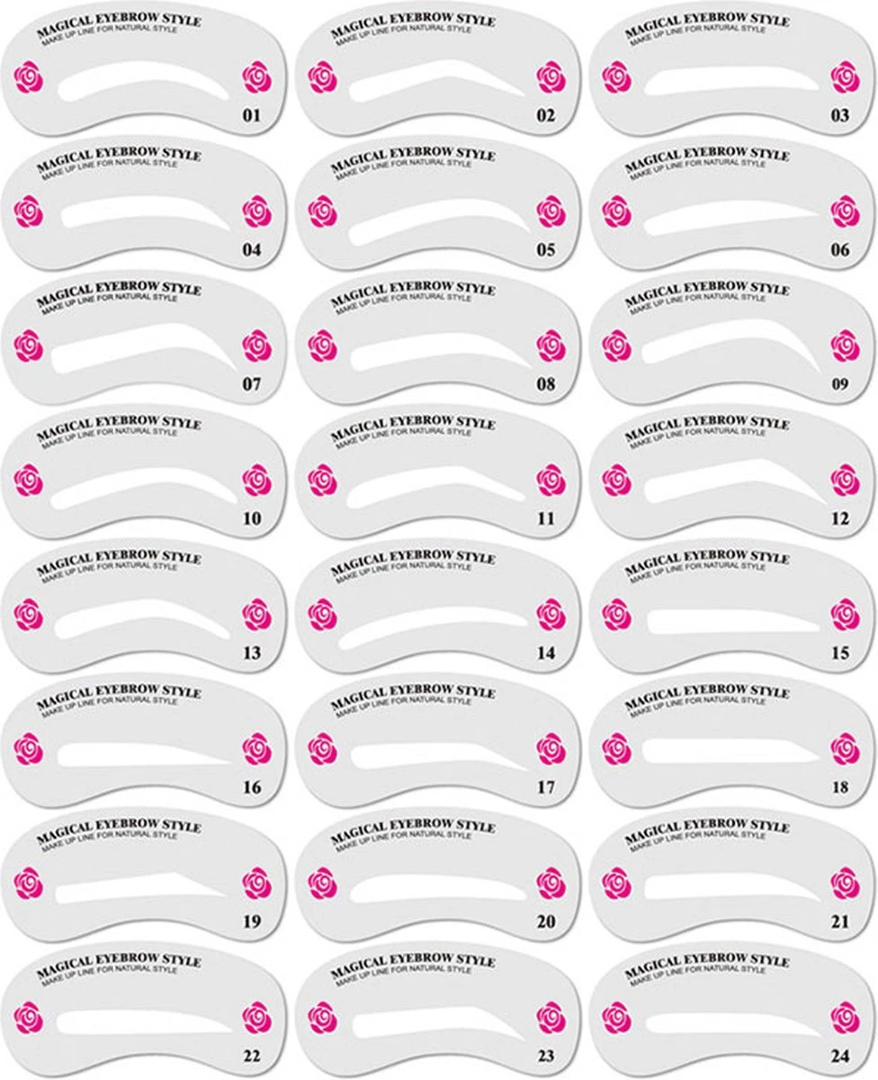 Merkloos Wenkbrauw Stencil / Wenkbrauw Sjabloon Voor Wenkbrauw Stempel - 24 Verschillende Sjablonen - Wenkbrauw Poeder En Wenkbrauwverf - Brow Stamp - Wenkbrauw Vormen - Make Up Set - Make Up Kwasten Set - Cadeau Voor Haar - Wenkbrauwsjablonen 7 Merkloos Wenkbrauw Stencil / Wenkbrauw Sjabloon Voor Wenkbrauw Stempel - 24 Verschillende Sjablonen - Wenkbrauw Poeder En Wenkbrauwverf - Brow Stamp - Wenkbrauw Vormen - Make Up Set - Make Up Kwasten Set - Cadeau Voor Haar - Wenkbrauwsjablonen - Image 5