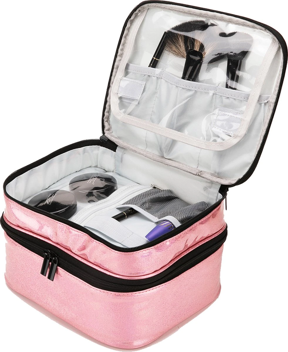 YONO Nagellak Tas - Nagelkoffer Beautycase - Cosmetica Koffer - Manicure Organizer - Roze 5 YONO Nagellak Tas - Nagelkoffer Beautycase - Cosmetica Koffer - Manicure Organizer - Roze - Image 3