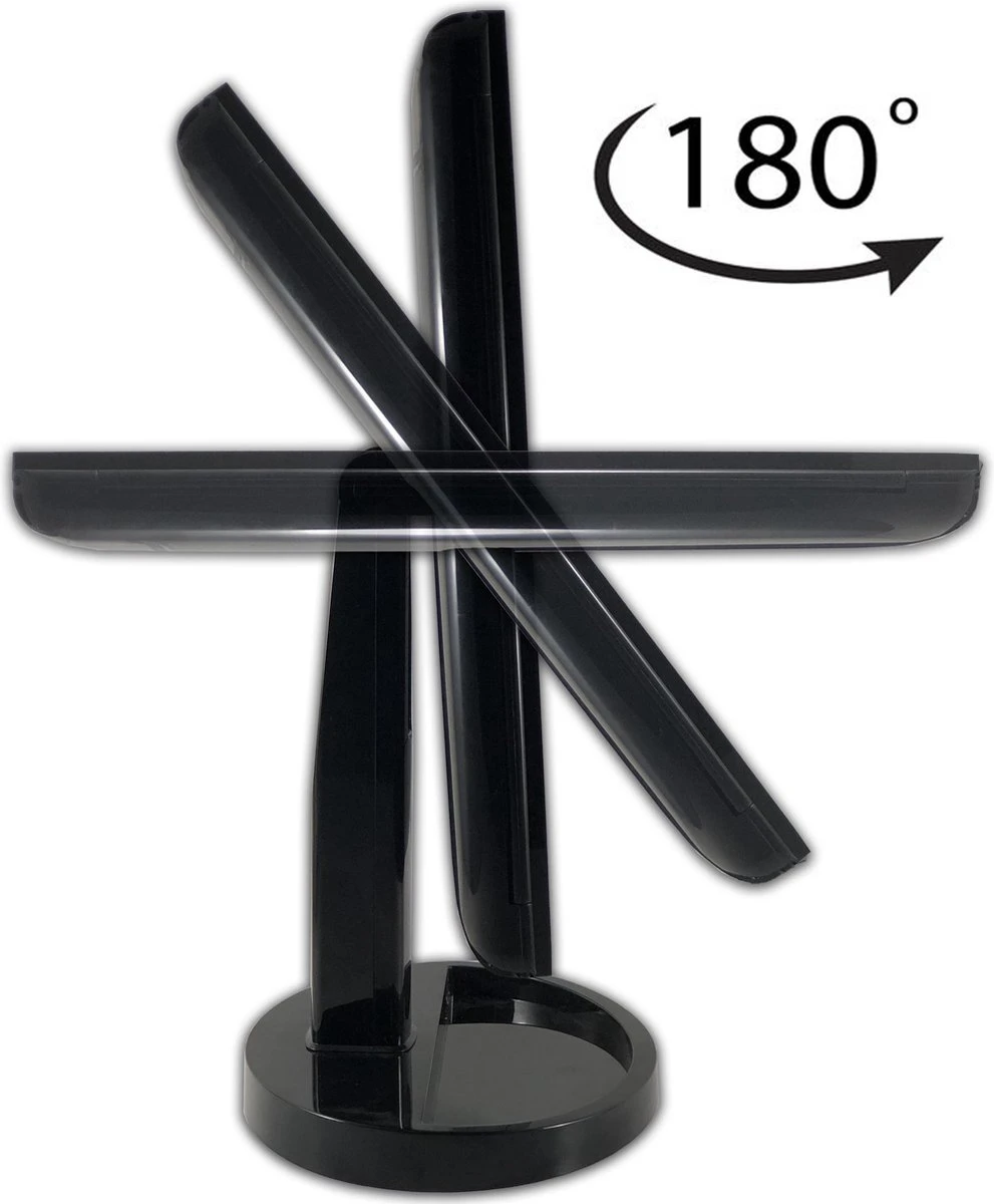 GROTE, Drieluik LED Make-up Spiegel Touch Knop En Dimmer 1, 3, 5 En 10 Maal Vergroting Inclusief Usb Kabel, Spiegels 7 GROTE, Drieluik LED Make-up Spiegel Touch Knop En Dimmer 1, 3, 5 En 10 Maal Vergroting Inclusief Usb Kabel, Spiegels - Image 5