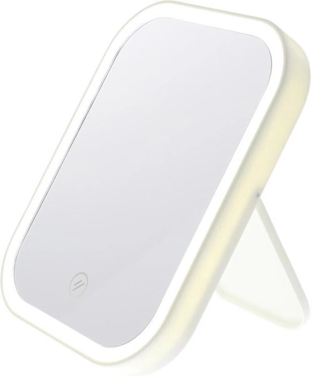 Spiegel Met Oplaadbare LED Verlichting - Warm Wit Licht - Oplaadbaar - Make-up - USB - 3 Modes 4 Spiegel Met Oplaadbare LED Verlichting - Warm Wit Licht - Oplaadbaar - Make-up - USB - 3 Modes - Image 2