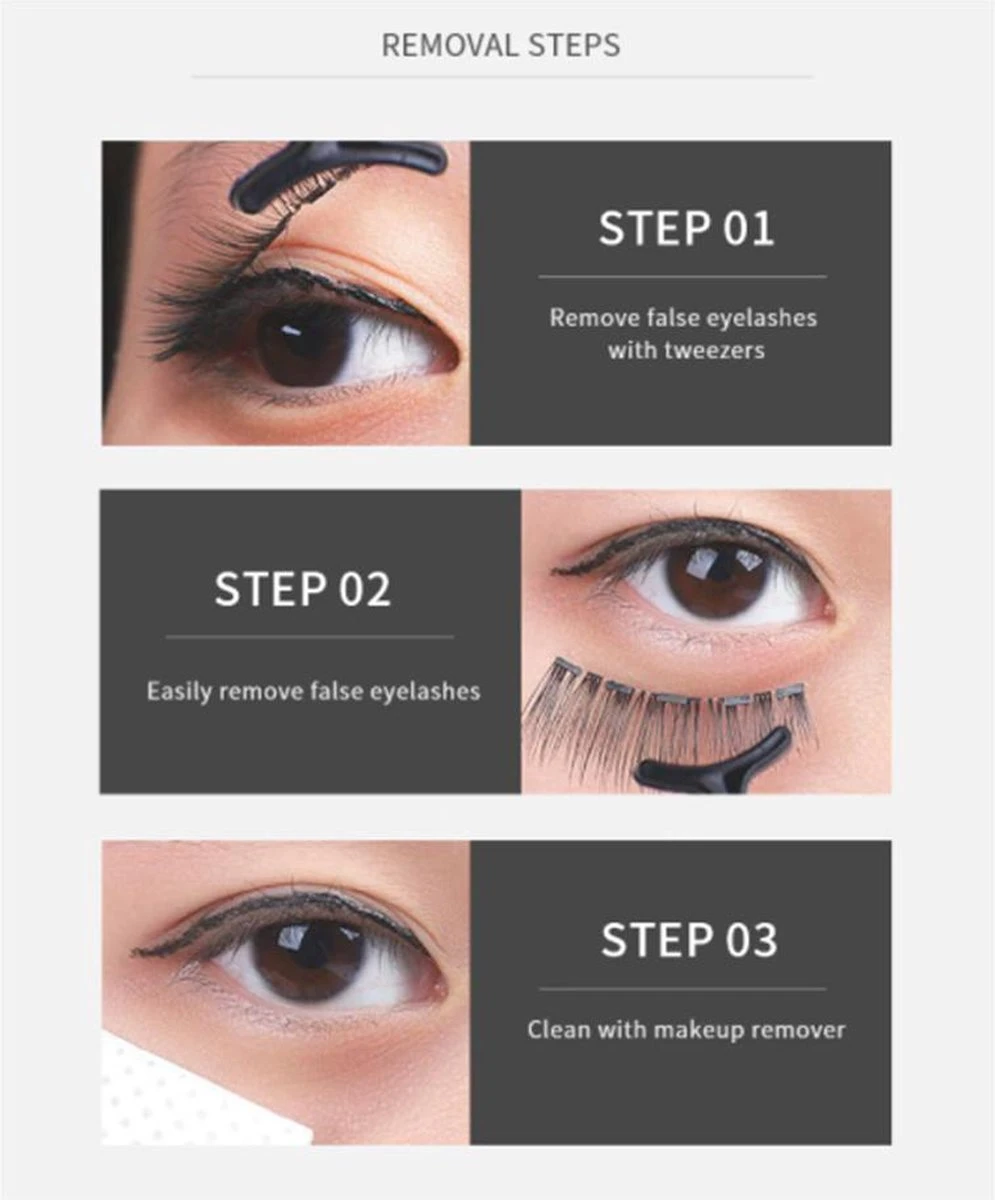 DW4Trading Magnetische Wimpers Met Eyeliner Set - Herbruikbaar - 5 Paar - Zwart 5 DW4Trading Magnetische Wimpers Met Eyeliner Set - Herbruikbaar - 5 Paar - Zwart - Image 3