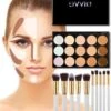 Evvie Contouring Set/ Concealer Palette Met 10-delige Kabuki Kwasten Set 1 Evvie Contouring Set/ Concealer Palette Met 10-delige Kabuki Kwasten Set -Modecosmetica Winkel 996x1200 2